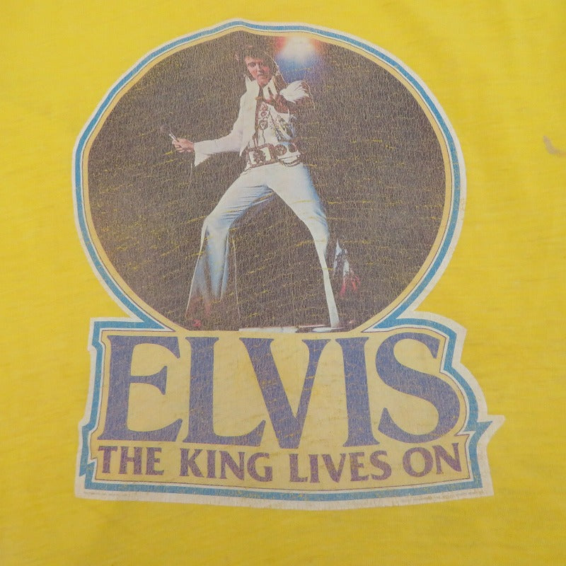 VINTAGE衣料 | ヴィンテージイリョウ Elvis Presley 半袖Ｔシャツ イエロー サイズ：L【瀬戸大橋店】