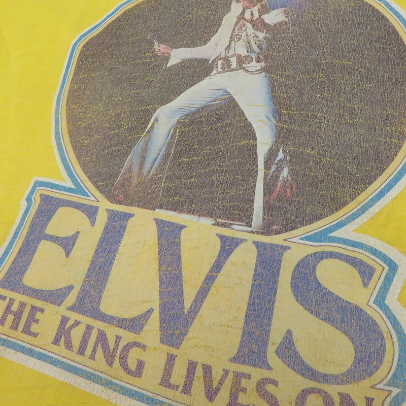 VINTAGE衣料 | ヴィンテージイリョウ Elvis Presley 半袖Ｔシャツ イエロー サイズ：L【瀬戸大橋店】