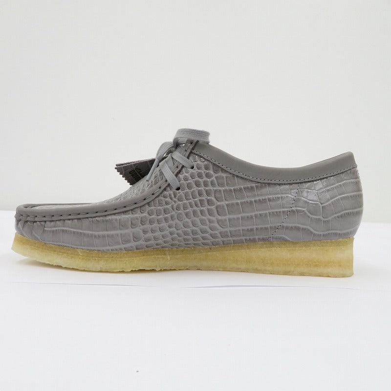 Clarks | クラークス Wallabee Grey Croc その他靴 26176573 7085 レザーシューズ グレー 26.5cm【瀬戸大橋店】