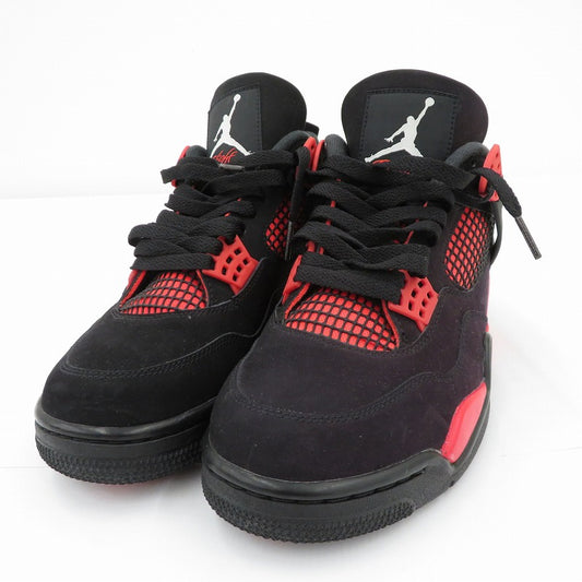 NIKE | ナイキ AJ4 'Red Thunder/Crimson' スニーカー CT8527-016 エアジョーダン ブラック 26.5cm【瀬戸大橋店】