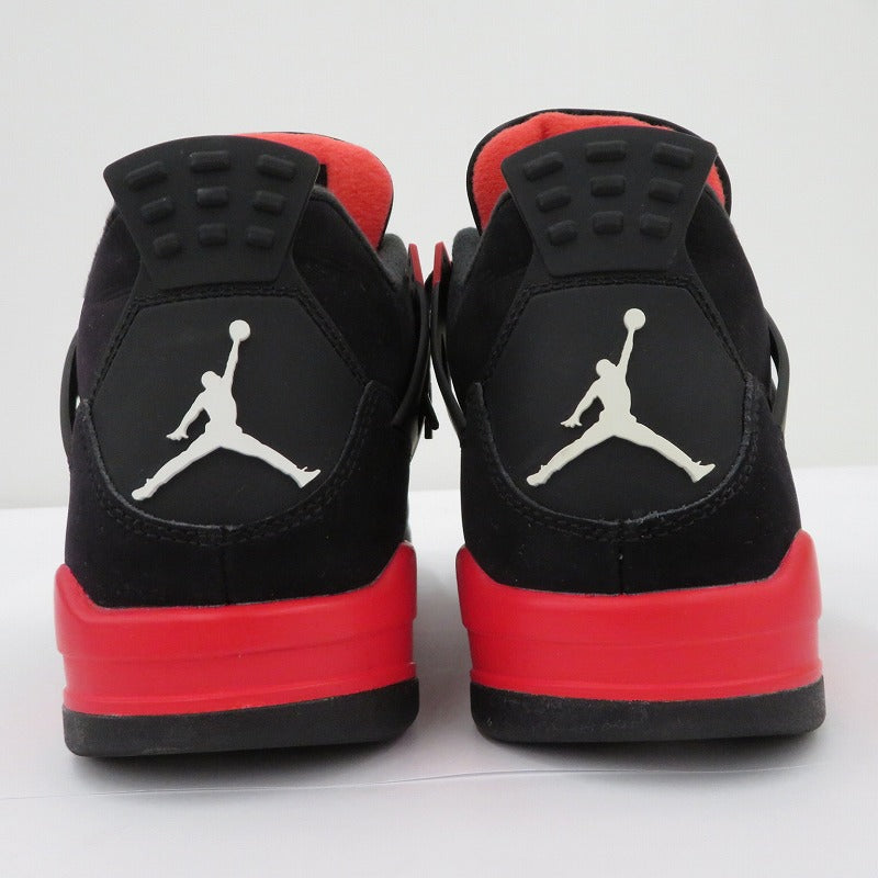 NIKE | ナイキ AJ4 'Red Thunder/Crimson' スニーカー CT8527-016 エアジョーダン ブラック 26.5cm【瀬戸大橋店】