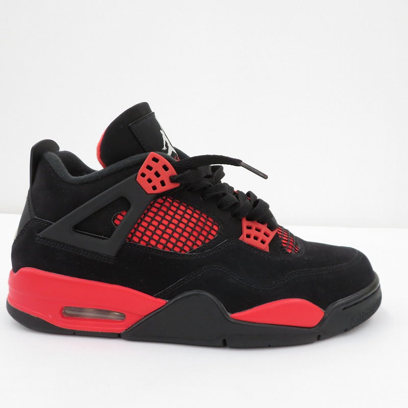 NIKE | ナイキ AJ4 'Red Thunder/Crimson' スニーカー CT8527-016 エアジョーダン ブラック 26.5cm【瀬戸大橋店】