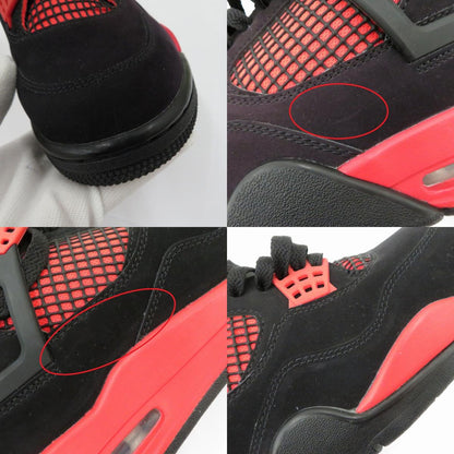 NIKE | ナイキ AJ4 'Red Thunder/Crimson' スニーカー CT8527-016 エアジョーダン ブラック 26.5cm【瀬戸大橋店】