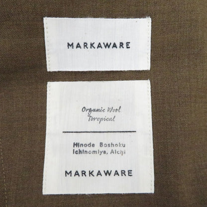 markaware | マーカウェア SUCK COAT ORGANIC WOOL TROPICAL テーラードジャケット A21A-03JK01C ブラウン サイズ：1【瀬戸大橋店】