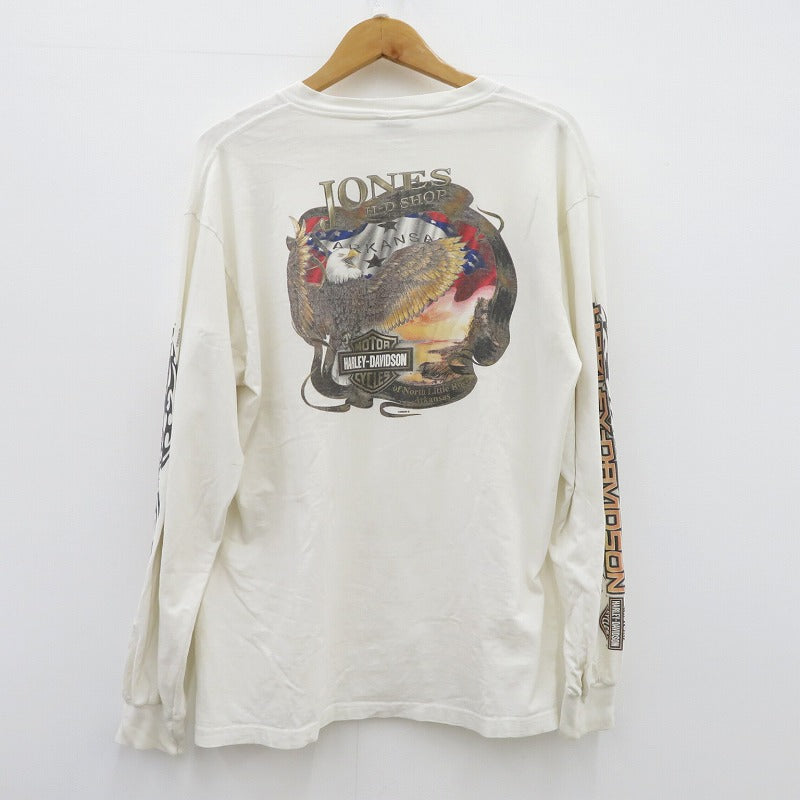HARLEY-DAVIDSON | ハーレーダビットソン 長袖Ｔシャツ ホワイト サイズ：XL【瀬戸大橋店】