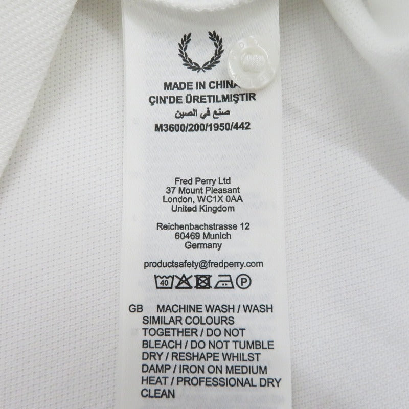 FRED PERRY | フレッドペリー ポロシャツ ホワイト サイズ：S【瀬戸大橋店】