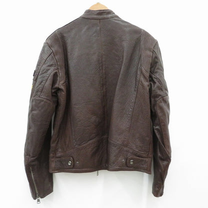 DEUS EX MACHINA | デウスエクスマキナ ×BREITLING DAMAGER JKT レザー ブラウン サイズ：XL【瀬戸大橋店】
