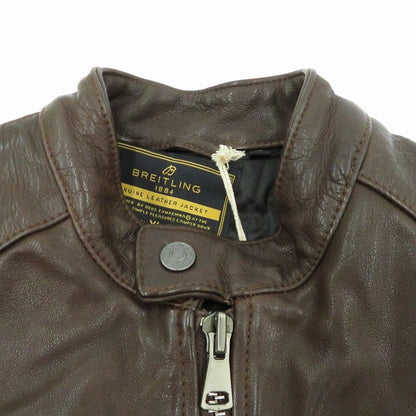 DEUS EX MACHINA | デウスエクスマキナ ×BREITLING DAMAGER JKT レザー ブラウン サイズ：XL【瀬戸大橋店】