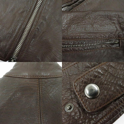 DEUS EX MACHINA | デウスエクスマキナ ×BREITLING DAMAGER JKT レザー ブラウン サイズ：XL【瀬戸大橋店】