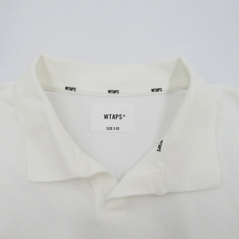 W)TAPS | ダブルタップス DUP 03 / SS / CTPL ポロシャツ 261ATDT-CSM29 ホワイト サイズ：3【瀬戸大橋店】