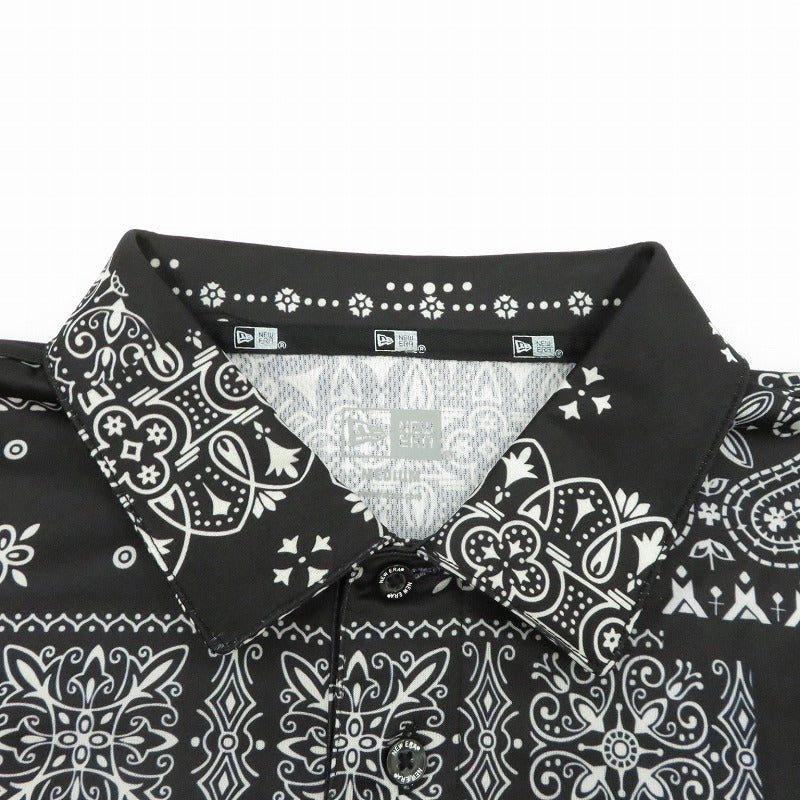 FCRB | エフシーアールビー NEW ERA BANDANA POLO SHIRT ポロシャツ FCRB-220137 ブラック サイズ：M【瀬戸大橋店】