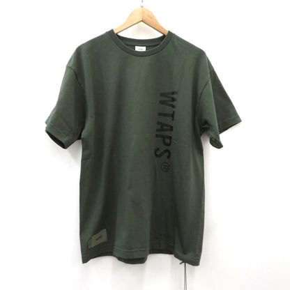W)TAPS | ダブルタップス SIGN/SS/COTTON 半袖Ｔシャツ 261ATDT-STM08S カーキ サイズ：2【瀬戸大橋店】