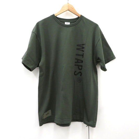 W)TAPS | ダブルタップス SIGN/SS/COTTON 半袖Ｔシャツ 261ATDT-STM08S カーキ サイズ：2【瀬戸大橋店】
