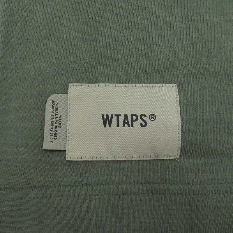 W)TAPS | ダブルタップス SIGN/SS/COTTON 半袖Ｔシャツ 261ATDT-STM08S カーキ サイズ：2【瀬戸大橋店】