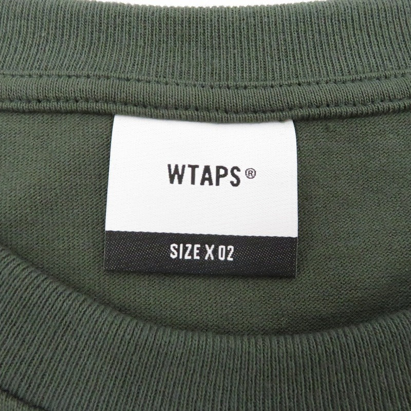 W)TAPS | ダブルタップス SIGN/SS/COTTON 半袖Ｔシャツ 261ATDT-STM08S カーキ サイズ：2【瀬戸大橋店】