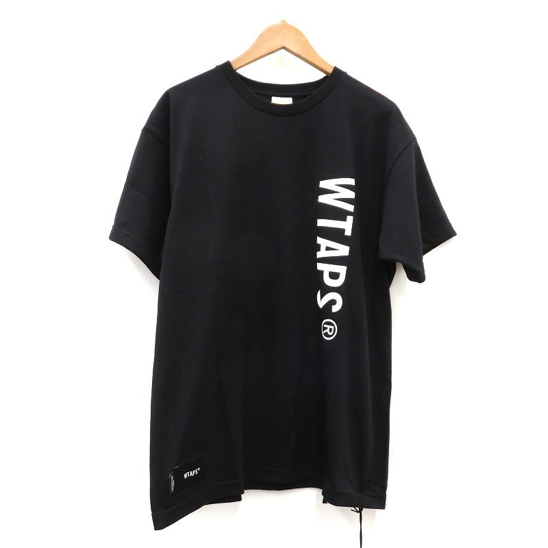 W)TAPS | ダブルタップス SIGN/SS/COTTON 半袖Ｔシャツ 261ATDT-STM08S ブラック サイズ：1【瀬戸大橋店】