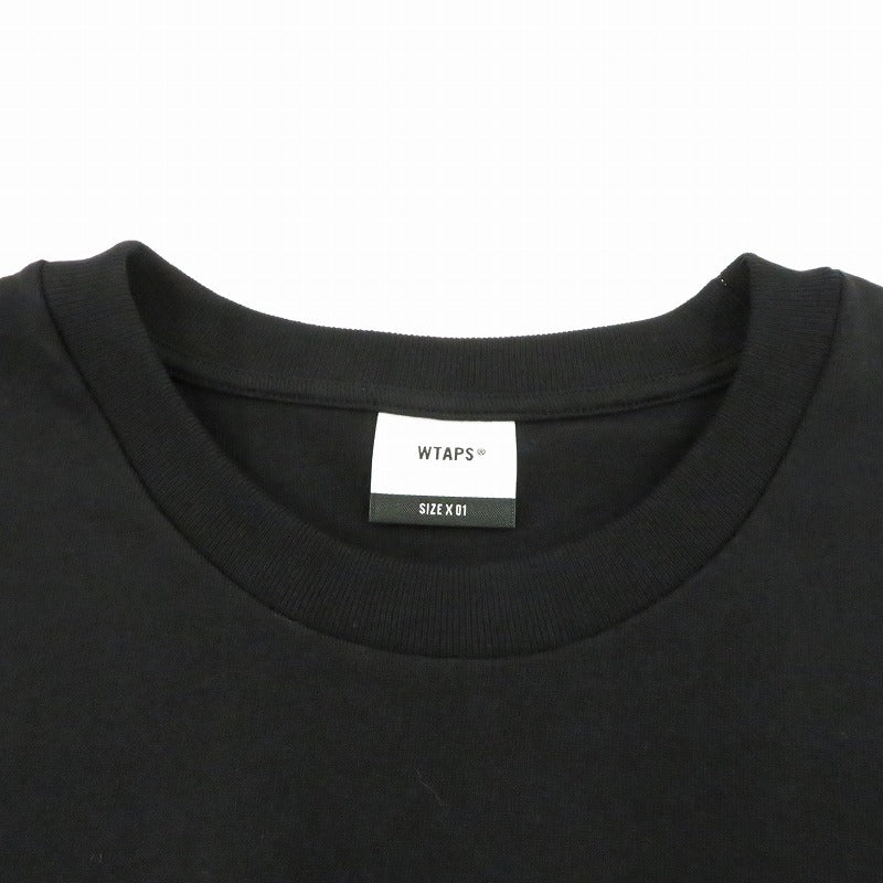 W)TAPS | ダブルタップス SIGN/SS/COTTON 半袖Ｔシャツ 261ATDT-STM08S ブラック サイズ：1【瀬戸大橋店】