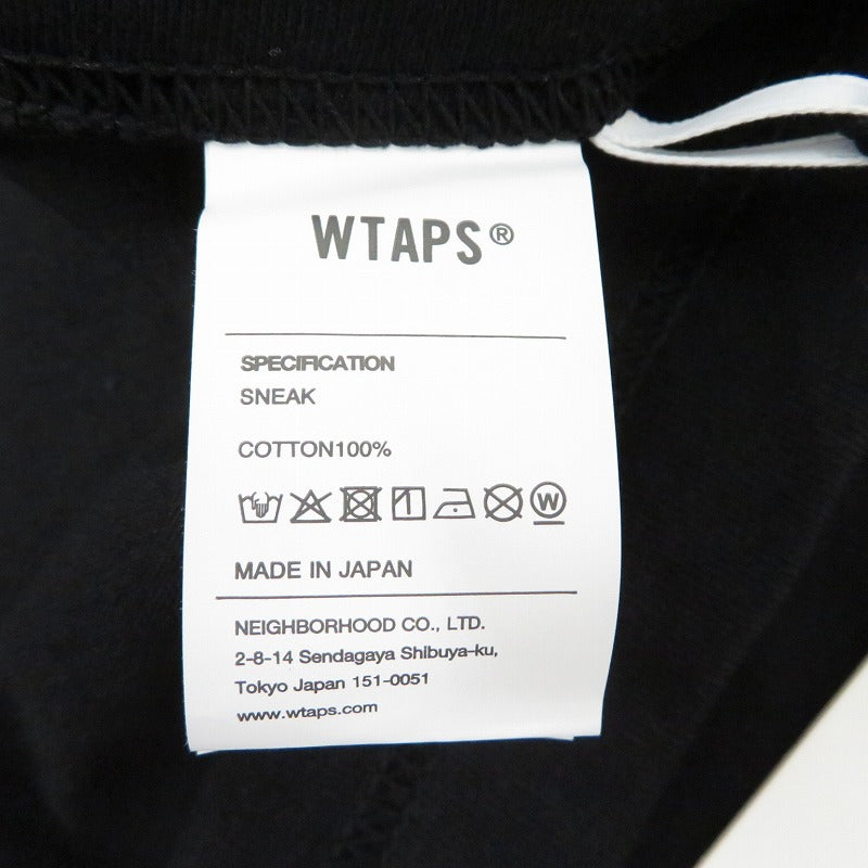 W)TAPS | ダブルタップス SIGN/SS/COTTON 半袖Ｔシャツ 261ATDT-STM08S ブラック サイズ：1【瀬戸大橋店】