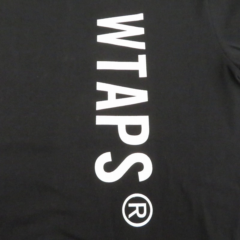 W)TAPS | ダブルタップス SIGN/SS/COTTON 半袖Ｔシャツ 261ATDT-STM08S ブラック サイズ：1【瀬戸大橋店】