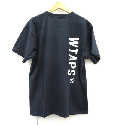 W)TAPS | ダブルタップス SIGN/SS/COTTON 半袖Ｔシャツ 261ATDT-STM08S ネイビー サイズ：1【瀬戸大橋店】