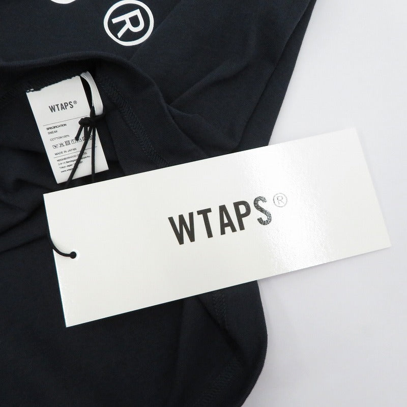 W)TAPS | ダブルタップス SIGN/SS/COTTON 半袖Ｔシャツ 261ATDT-STM08S ネイビー サイズ：1【瀬戸大橋店】