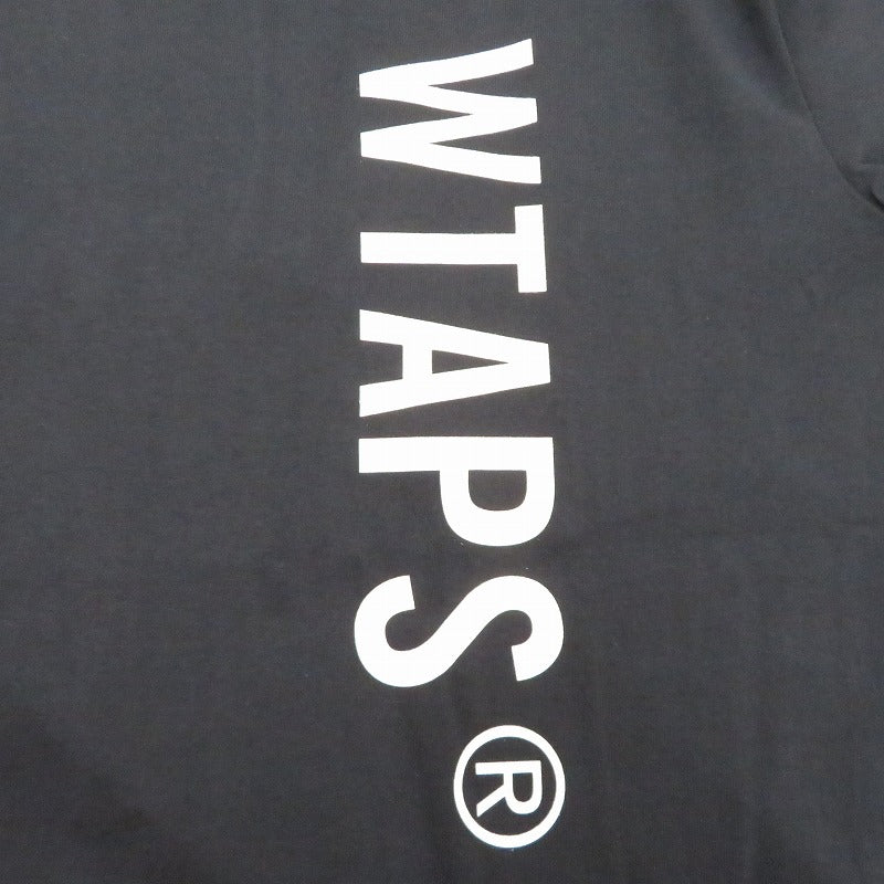 W)TAPS | ダブルタップス SIGN/SS/COTTON 半袖Ｔシャツ 261ATDT-STM08S ネイビー サイズ：1【瀬戸大橋店】