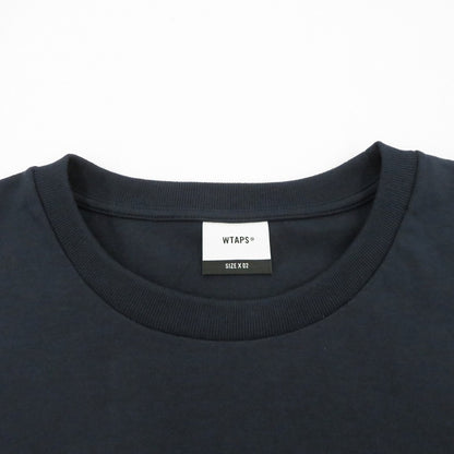 W)TAPS | ダブルタップス SIGN/SS/COTTON 半袖Ｔシャツ 261ATDT-STM08S ネイビー サイズ：2【瀬戸大橋店】