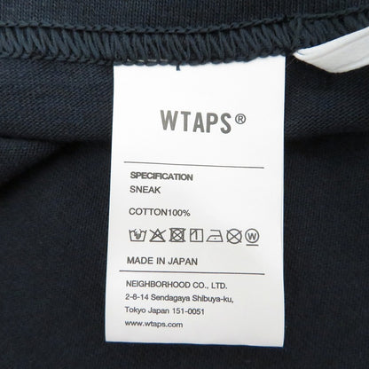 W)TAPS | ダブルタップス SIGN/SS/COTTON 半袖Ｔシャツ 261ATDT-STM08S ネイビー サイズ：2【瀬戸大橋店】