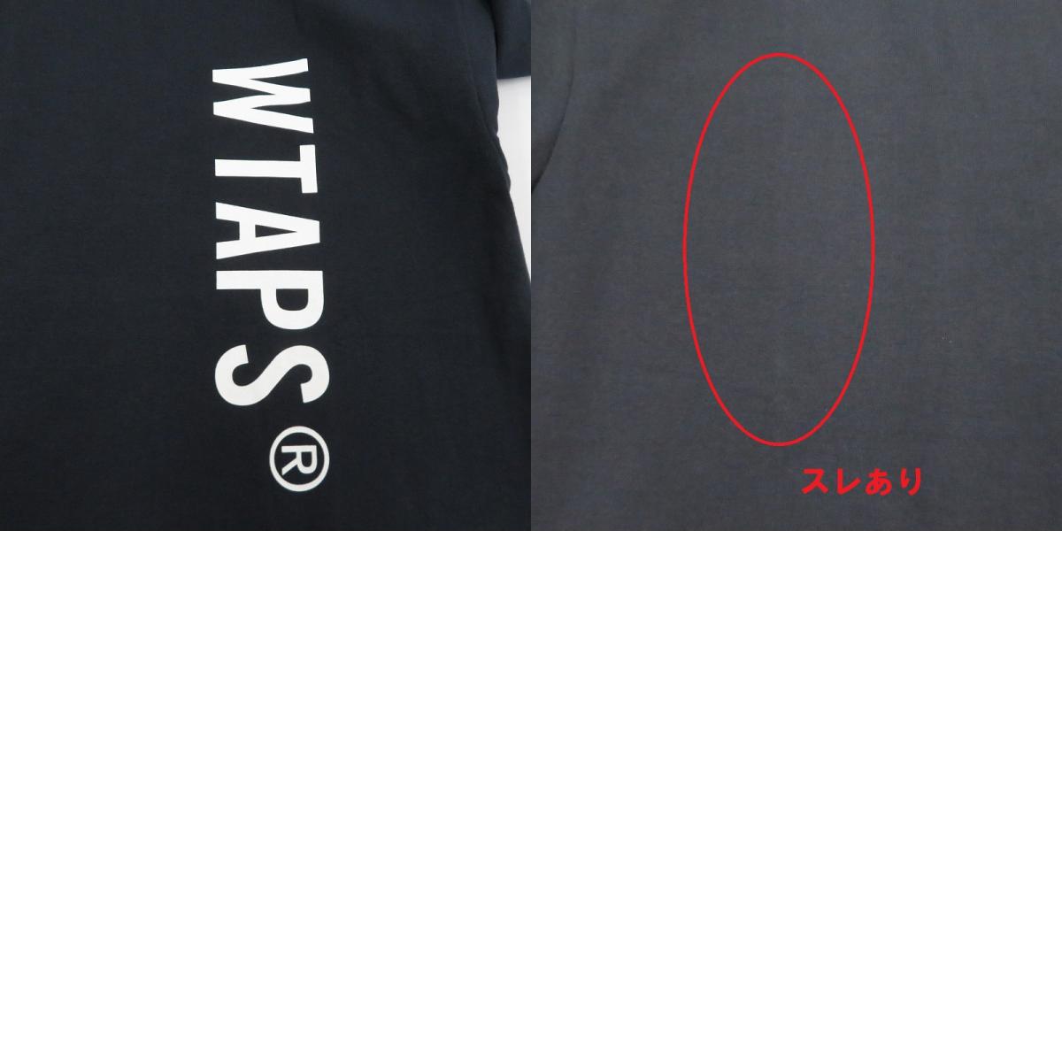 W)TAPS | ダブルタップス SIGN/SS/COTTON 半袖Ｔシャツ 261ATDT-STM08S ネイビー サイズ：2【瀬戸大橋店】