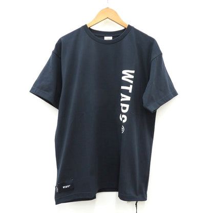 W)TAPS | ダブルタップス SIGN/SS/COTTON 半袖Ｔシャツ 261ATDT-STM08S ネイビー サイズ：2【瀬戸大橋店】