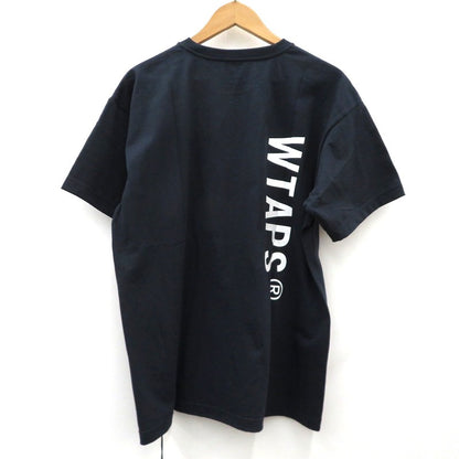W)TAPS | ダブルタップス SIGN/SS/COTTON 半袖Ｔシャツ 261ATDT-STM08S ネイビー サイズ：2【瀬戸大橋店】
