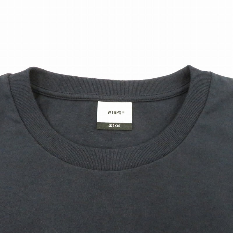 W)TAPS | ダブルタップス SIGN/SS/COTTON 半袖Ｔシャツ 261ATDT-STM08S ネイビー サイズ：2【瀬戸大橋店】