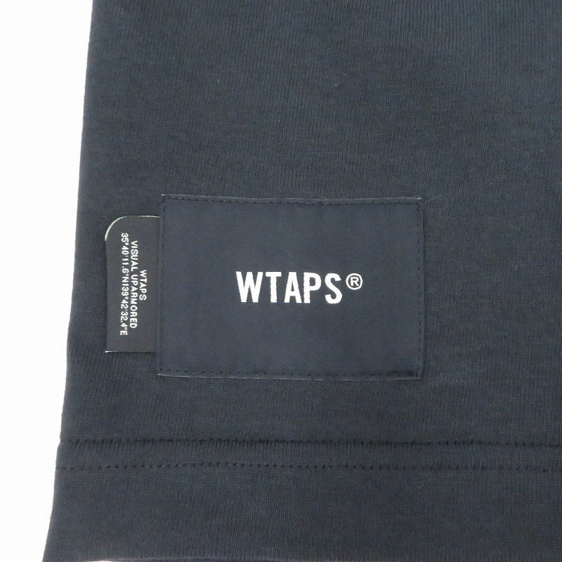 W)TAPS | ダブルタップス SIGN/SS/COTTON 半袖Ｔシャツ 261ATDT-STM08S ネイビー サイズ：2【瀬戸大橋店】