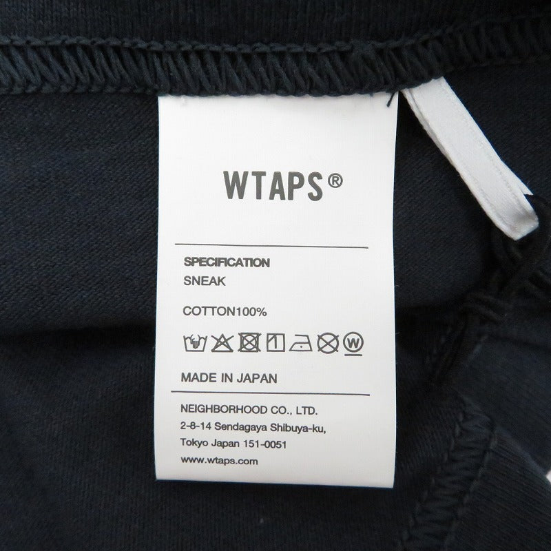 W)TAPS | ダブルタップス SIGN/SS/COTTON 半袖Ｔシャツ 261ATDT-STM08S ネイビー サイズ：2【瀬戸大橋店】