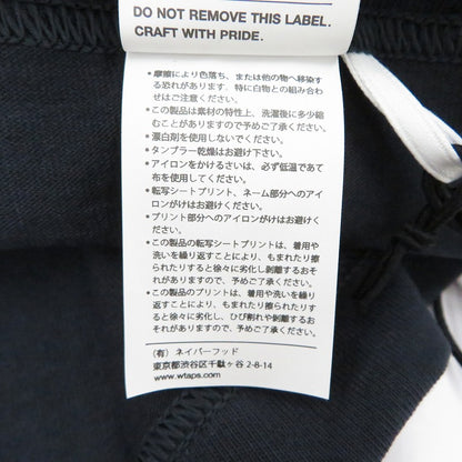 W)TAPS | ダブルタップス SIGN/SS/COTTON 半袖Ｔシャツ 261ATDT-STM08S ネイビー サイズ：2【瀬戸大橋店】