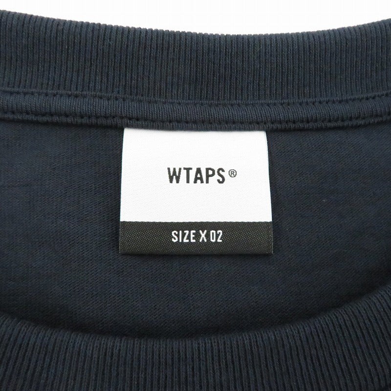W)TAPS | ダブルタップス SIGN/SS/COTTON 半袖Ｔシャツ 261ATDT-STM08S ネイビー サイズ：2【瀬戸大橋店】