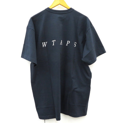 W)TAPS | ダブルタップス SYSTEM/SS/COTTON 半袖Ｔシャツ 261ATDT-STM02S ネイビー サイズ：3【瀬戸大橋店】