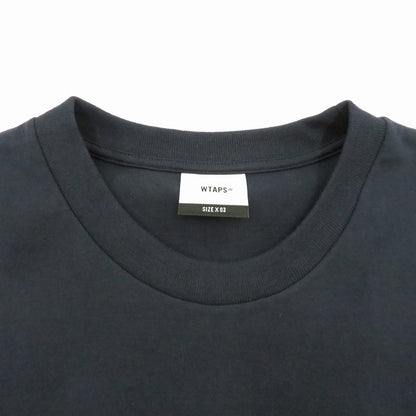 W)TAPS | ダブルタップス SYSTEM/SS/COTTON 半袖Ｔシャツ 261ATDT-STM02S ネイビー サイズ：3【瀬戸大橋店】