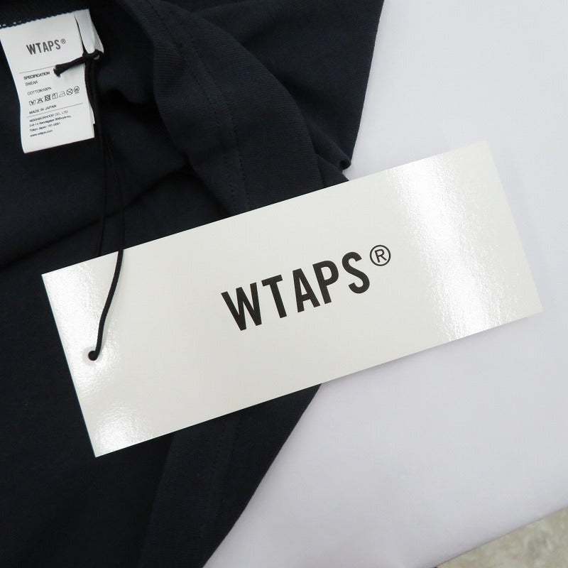 W)TAPS | ダブルタップス SYSTEM/SS/COTTON 半袖Ｔシャツ 261ATDT-STM02S ネイビー サイズ：3【瀬戸大橋店】