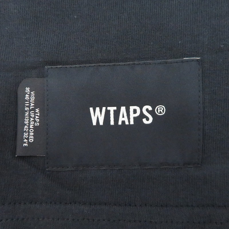 W)TAPS | ダブルタップス SYSTEM/SS/COTTON 半袖Ｔシャツ 261ATDT-STM02S ネイビー サイズ：3【瀬戸大橋店】