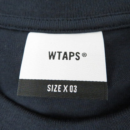 W)TAPS | ダブルタップス SYSTEM/SS/COTTON 半袖Ｔシャツ 261ATDT-STM02S ネイビー サイズ：3【瀬戸大橋店】