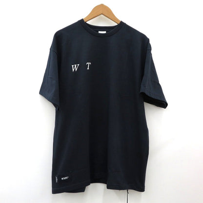 W)TAPS | ダブルタップス SYSTEM/SS/COTTON 半袖Ｔシャツ 261ATDT-STM02S ネイビー サイズ：3【瀬戸大橋店】