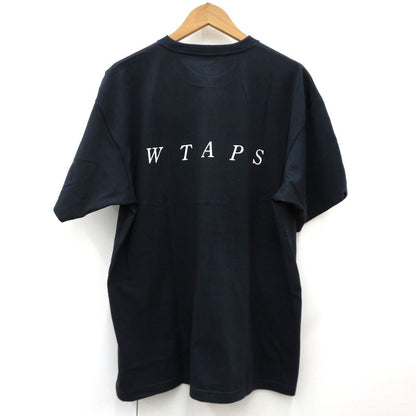 W)TAPS | ダブルタップス SYSTEM/SS/COTTON 半袖Ｔシャツ 261ATDT-STM02S ネイビー サイズ：3【瀬戸大橋店】