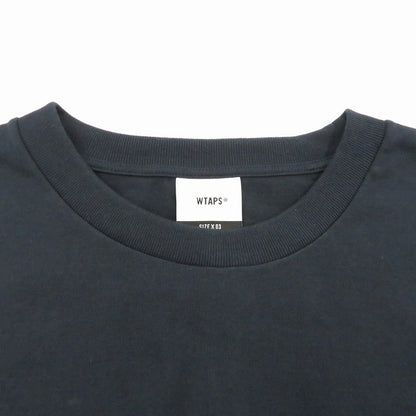 W)TAPS | ダブルタップス SYSTEM/SS/COTTON 半袖Ｔシャツ 261ATDT-STM02S ネイビー サイズ：3【瀬戸大橋店】