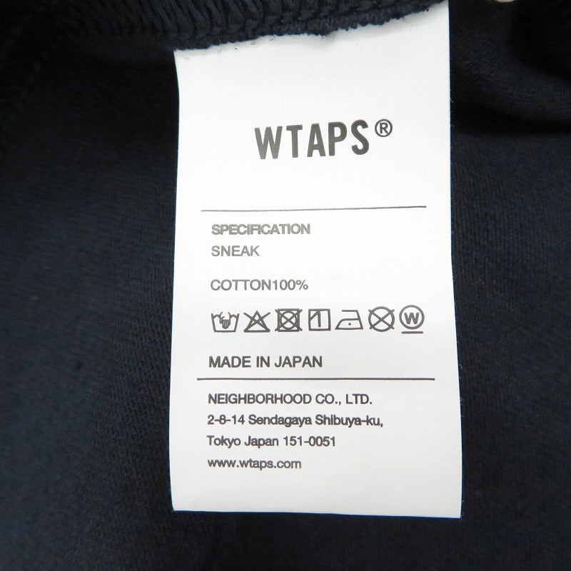 W)TAPS | ダブルタップス SYSTEM/SS/COTTON 半袖Ｔシャツ 261ATDT-STM02S ネイビー サイズ：3【瀬戸大橋店】