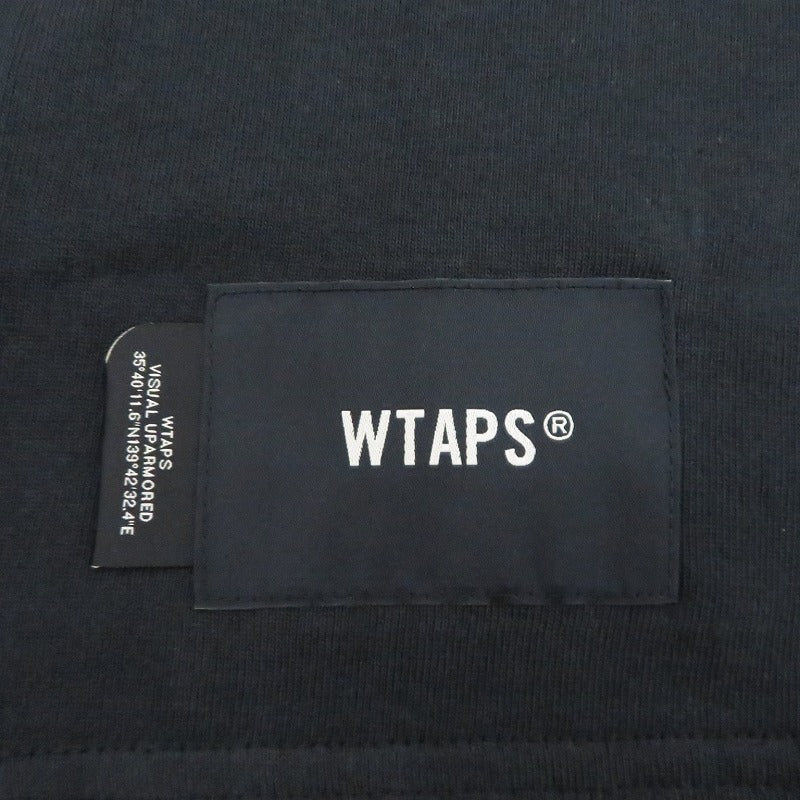 W)TAPS | ダブルタップス SYSTEM/SS/COTTON 半袖Ｔシャツ 261ATDT-STM02S ネイビー サイズ：3【瀬戸大橋店】