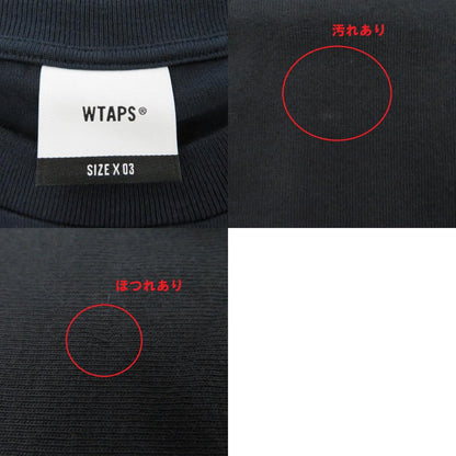 W)TAPS | ダブルタップス SYSTEM/SS/COTTON 半袖Ｔシャツ 261ATDT-STM02S ネイビー サイズ：3【瀬戸大橋店】