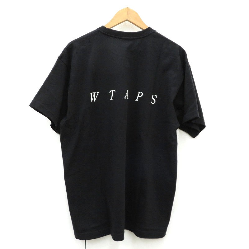 W)TAPS | ダブルタップス SYSTEM/SS/COTTON 半袖Ｔシャツ 261ATDT-STM02S ブラック サイズ：2【瀬戸大橋店】