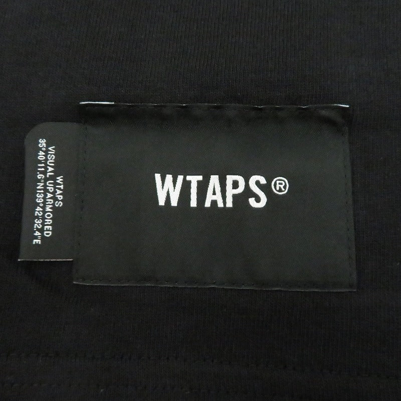 W)TAPS | ダブルタップス SYSTEM/SS/COTTON 半袖Ｔシャツ 261ATDT-STM02S ブラック サイズ：3【瀬戸大橋店】