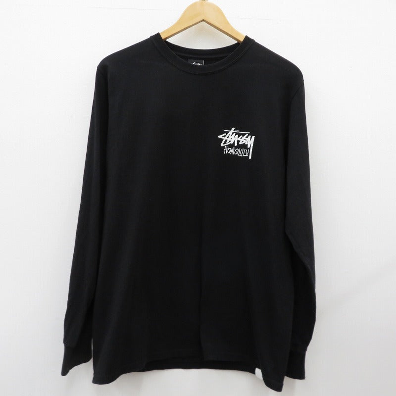 STUSSY | ステューシー HONOLULU L/S TEE 長袖Ｔシャツ ブラック サイズ：M【瀬戸大橋店】